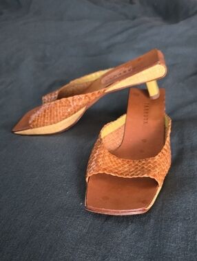 Brown Texture Women’s Slide Heels